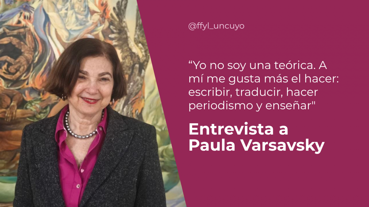 imagen Traducción, investigación y literatura: la participación de Paula Varsavsky en la FFyL