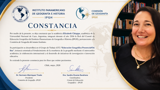 imagen Distinción internacional para una docente de la FFyL: integrará la Red del Comité de Educación Geográfica del IPGH