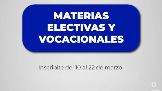 imagen Inscripción 2025. Electivas y vocacionales