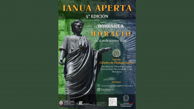 imagen La FFyL, escenario de la 5ta. Edición de las Jornadas Culturales Ianua Aperta en homenaje a Horacio