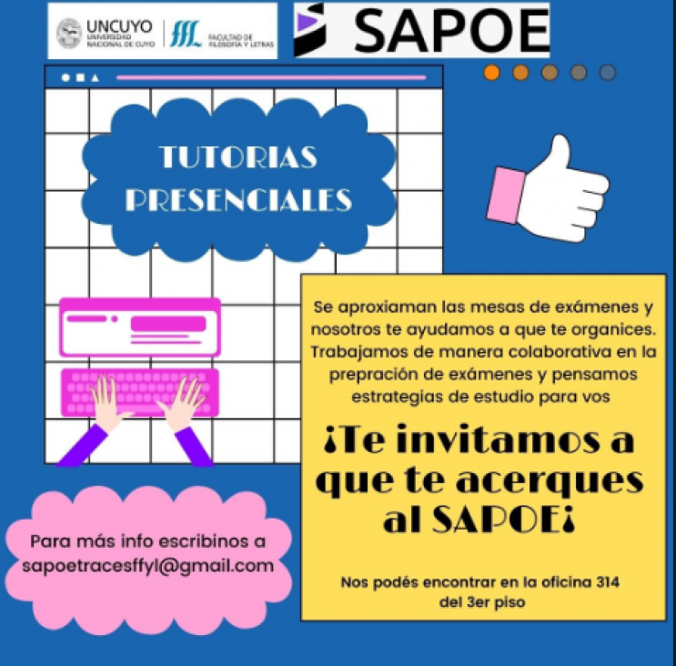 imagen El SAPOE ofrece Tutorías Presenciales para las próximas de exámenes 