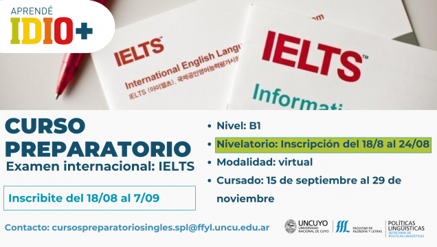 imagen Preparate para el examen IELTS en IDIO+