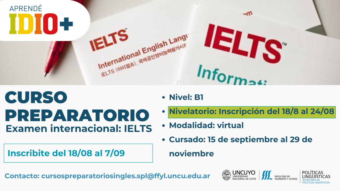 imagen Preparate para el examen IELTS en IDIO+