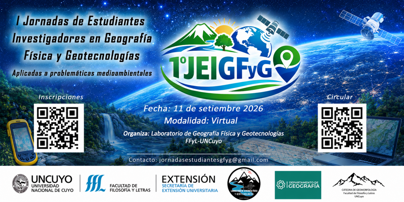 imagen I Jornada de Estudiantes Investigadores en Geografía Física y Geotecnologías aplicadas a problemáticas medioambientales