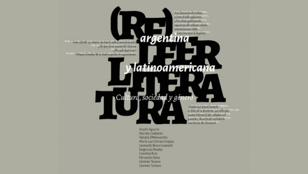 imagen Presentarán el libro "(Re) leer literatura argentina y latinoamericana"