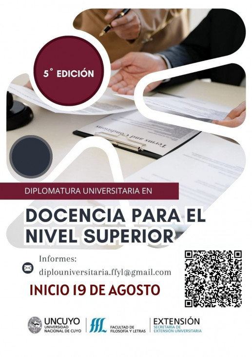 imagen Preinscribite en la 5ta. Cohorte de la Diplomatura Universitaria en Docencia para el Nivel Superior