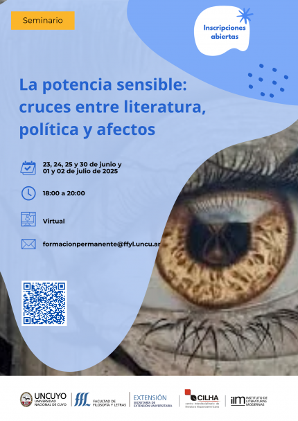 imagen Abordarán manifestaciones literarias recientes en Argentina y Chile ancladas en el cruce con la política y los afectos