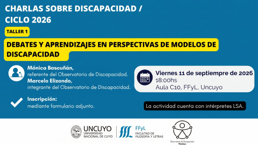 imagen Ciclo de Charlas sobre Discapacidad 2026: Taller sobre debates y perspectivas de modelos