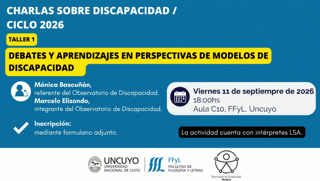 imagen Ciclo de Charlas sobre Discapacidad 2026: Taller sobre debates y perspectivas de modelos