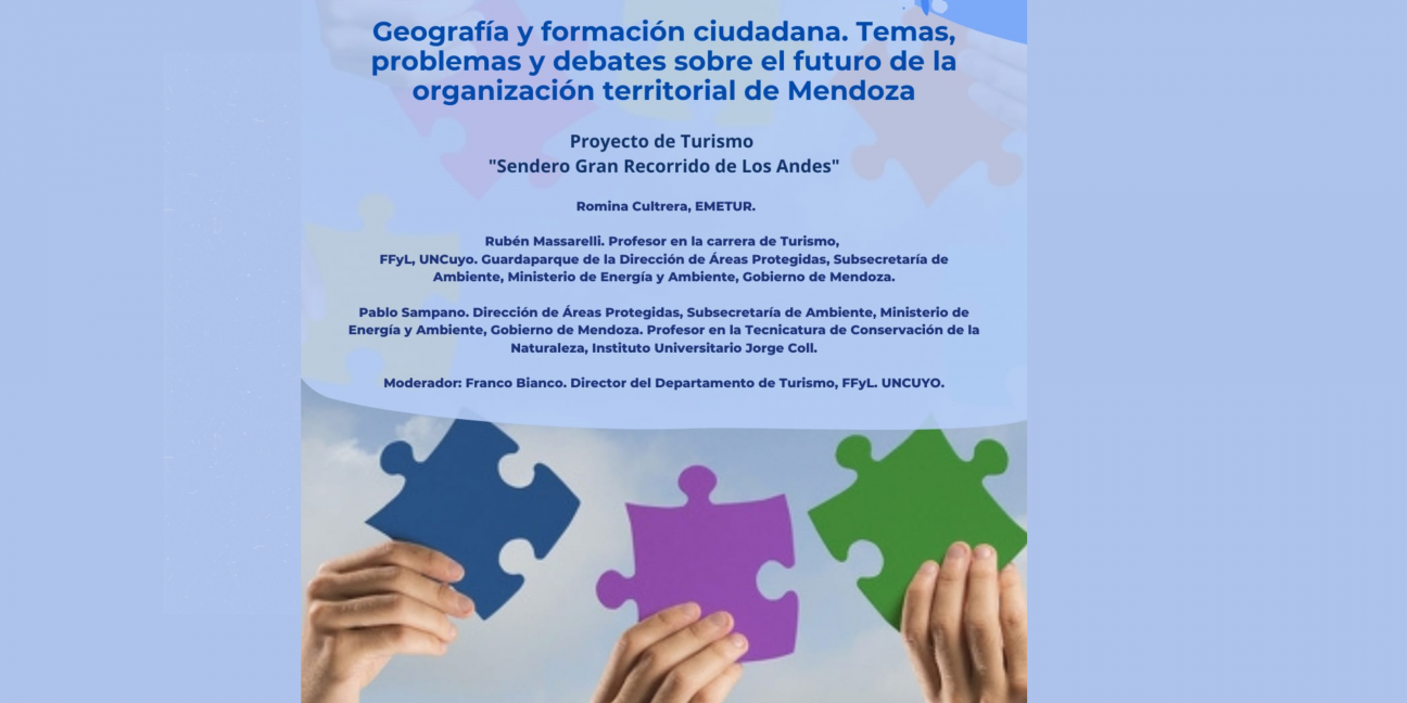 imagen Se realizará el 5to. Conversatorio del Ciclo "Geografía y formación ciudadana. Temas, problemas y debates sobre el futuro de la organización territorial de Mendoza"