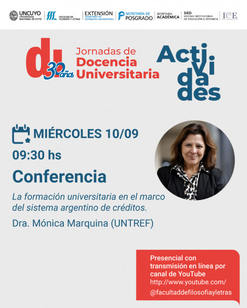 imagen Jornadas de Docencia Universitaria: 30 años de la Especialización en Docencia Universitaria