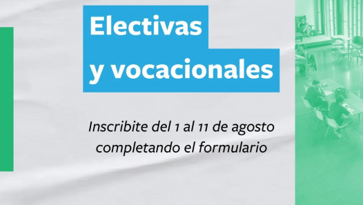 imagen Inscripciones a materias electivas y vocacionales 