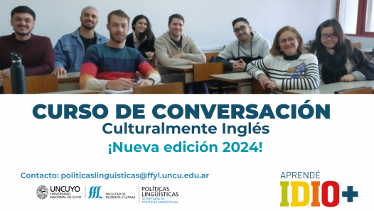 imagen Nueva edición del Curso de Conversación: Culturalmente Inglés 2024