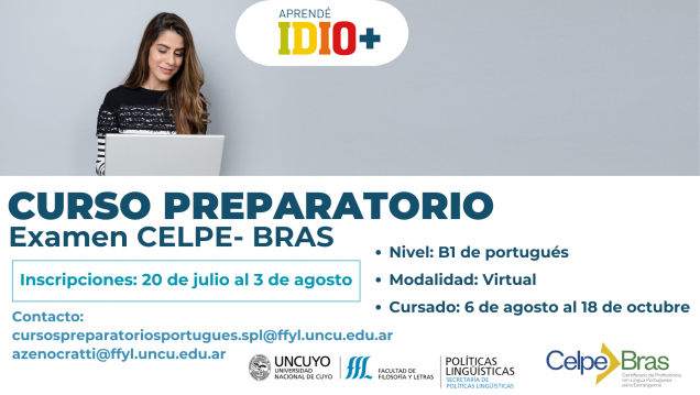 imagen Preparate para rendir el examen CELPE-BRAS 2025 en la FFyL