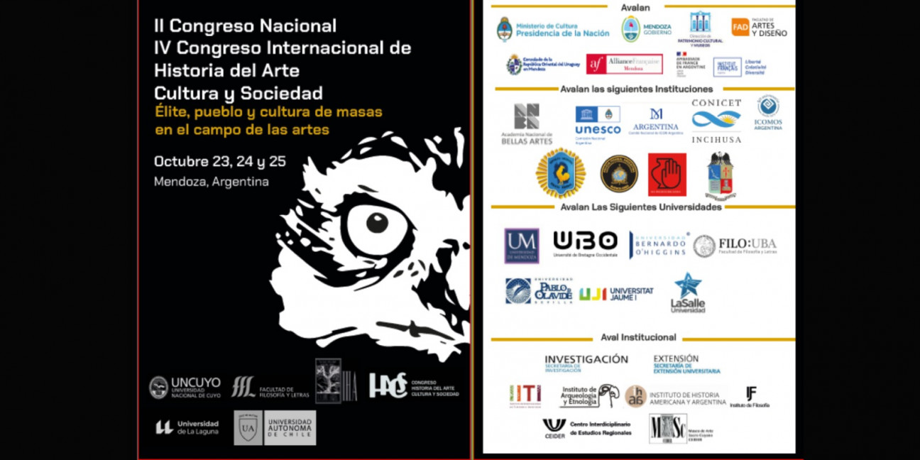 imagen II Congreso Nacional y IV Internacional de Historia del Arte, Cultura y Sociedad Élite, pueblo y cultura de masas en el campo de las artes