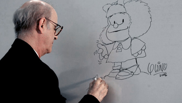 imagen Quino también estuvo en FFyL, de la mano de Mafalda