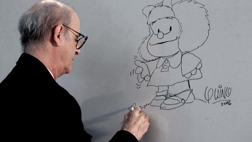 imagen Quino también estuvo en FFyL, de la mano de Mafalda