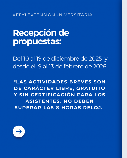 imagen Convocatoria abierta para recibir propuestas de actividades breves para el 2026