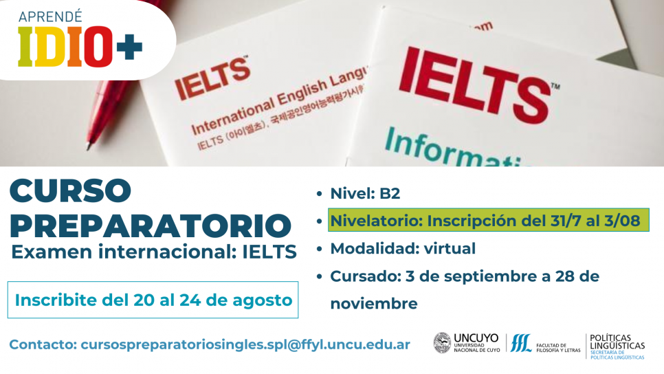 imagen Preparate para el examen IELTS en IDIO+