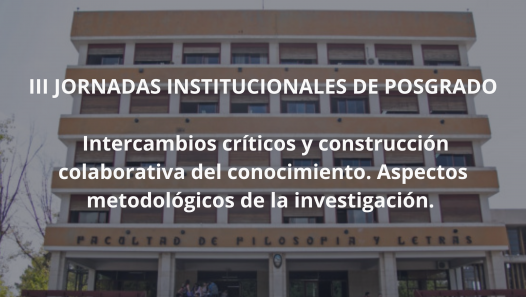 imagen Se realizarán las III Jornadas Institucionales de Posgrado