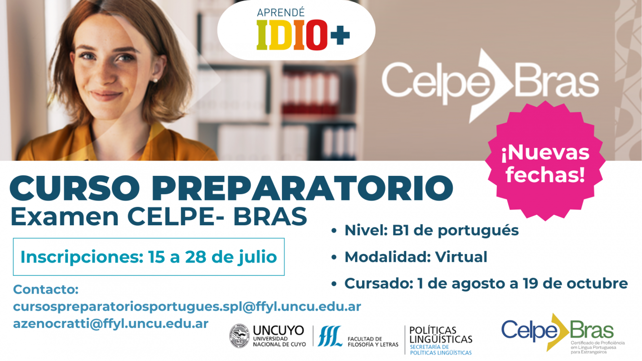 imagen ¡Nuevas fechas! Curso preparatorio para el examen CELPE-BRAS 2024