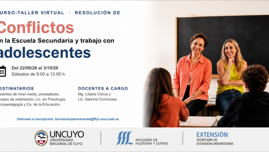 imagen Están abiertas la preinscripciones en el curso-taller sobre Resolución de Conflictos en la Escuela Secundaria y trabajo con adolescentes
