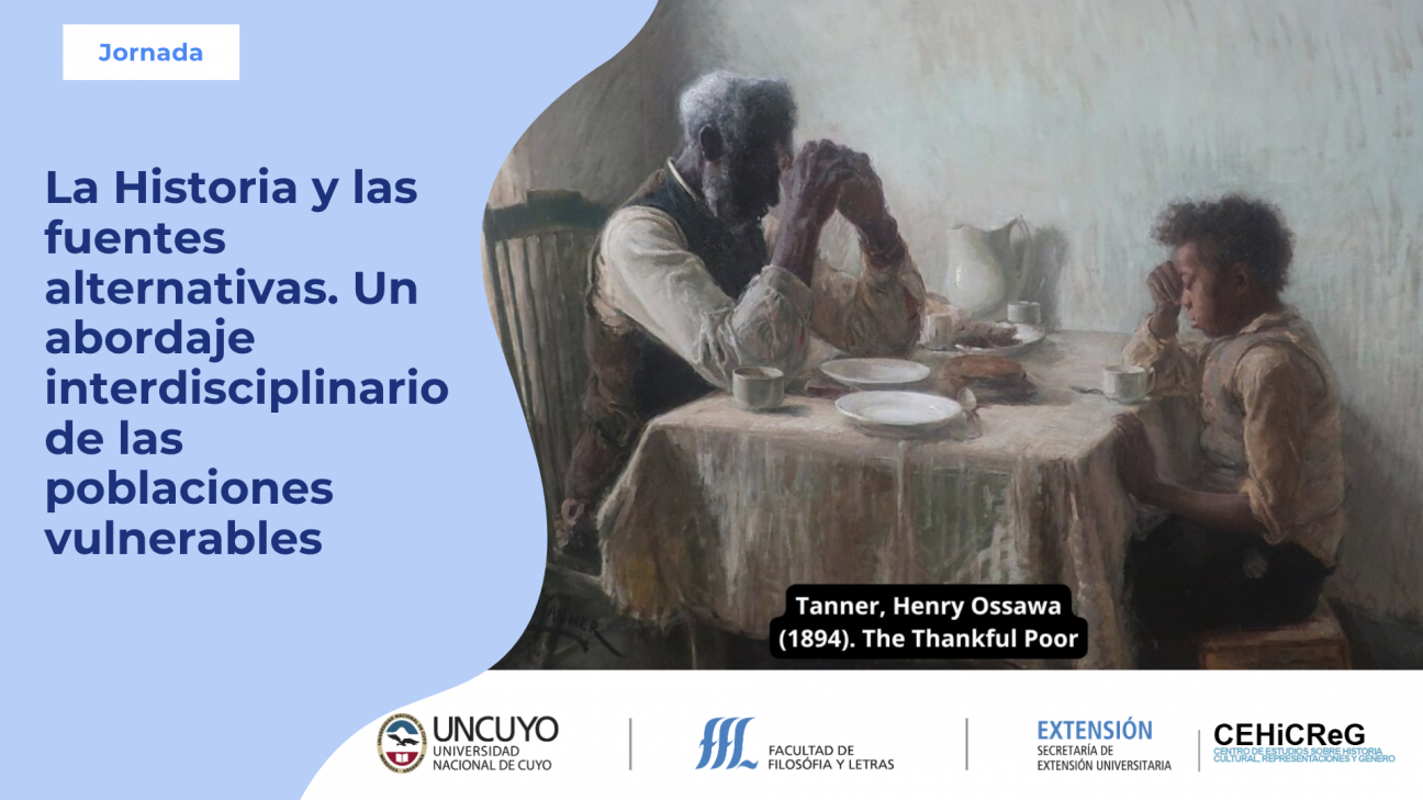 imagen Analizarán en una jornada la Historia y sus fuentes alternativas para abordar poblaciones vulnerables