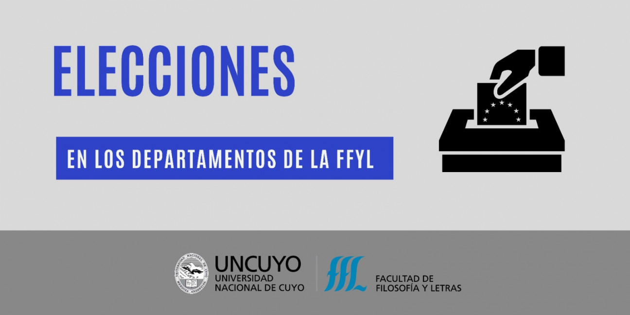 imagen Este jueves, 05 de octubre, elección de autoridades de los Departamentos de la FFyL