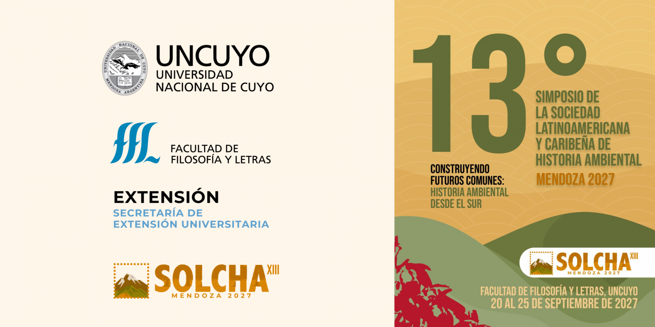 imagen Se realizará en la FFyL el XIII Simposio de la Sociedad Latinoamericana y Caribeña de Historia Ambiental (SOLCHA)