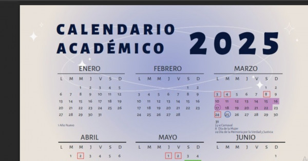 Calendario académico uma filosofía y letras 2