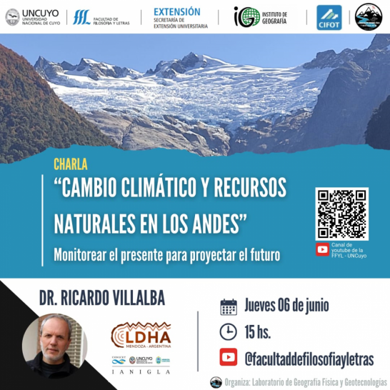 imagen Webinar "Geografía de Montaña: dinámica del ambiente andino en contexto del cambio climático"