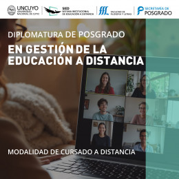 imagen Diplomatura de Posgrado en Gestión de la Educación a Distancia