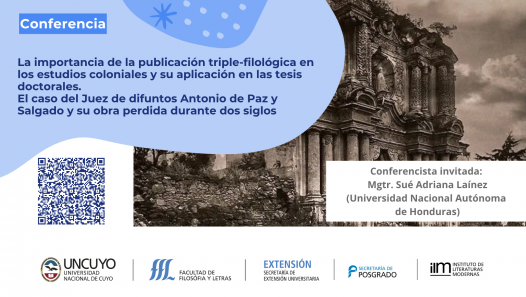 imagen Brindarán conferencia sobre la importancia de la publicación triple-filológica en los estudios coloniales