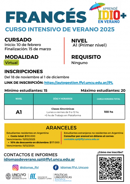 imagen Inscribite: cursos intensivos de IDIO+ en Verano 2025