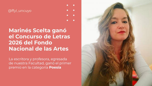 imagen Marinés Scelta ganó el Concurso de Letras 2026 del Fondo Nacional de las Artes