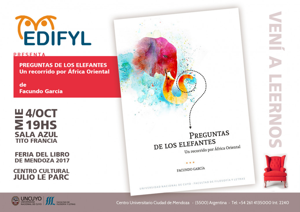 imagen EDIFYL presentará "Preguntas de los elefantes" en la Feria del Libro 2017