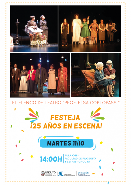 imagen Flyer 25° Aniversario del Elenco de Teatro FFyL