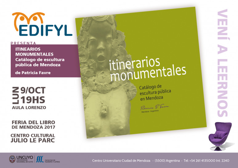 imagen "Itinerarios monumentales de la Provincia de Mendoza" se presentará en la Feria del Libro