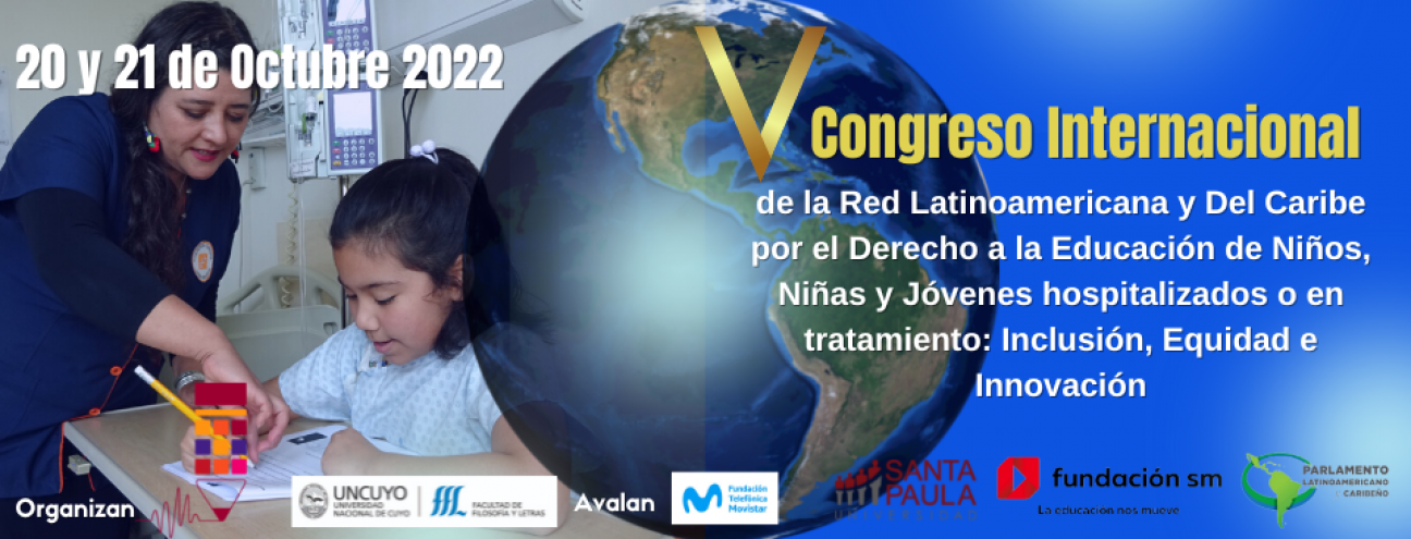 imagen Se realizará en Mendoza el V Congreso Internacional REDLACEH: "Pedagogía Hospitalaria Inclusión, Equidad e Innovación"