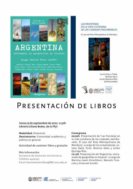 imagen Flyer de la Presentación de libros en la Librería Liliana Bodoc