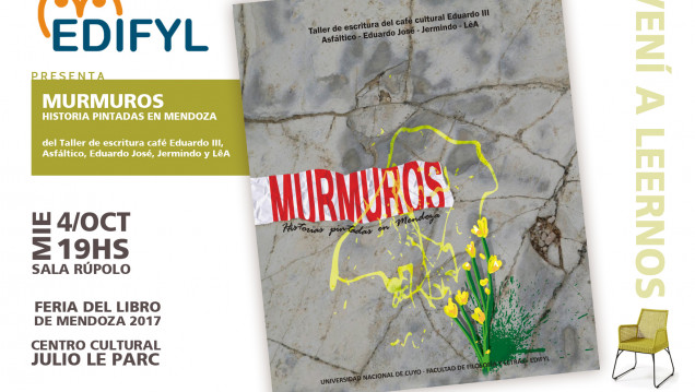 imagen La obra "Murmuros (cuentos y poemas a partir de murales)"  se presentará en la Feria del Libro 