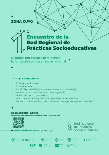 imagen Flyer del 1º Encuentro de la Red Regional de Prácticas Socioeducativas- Zona Cuyo