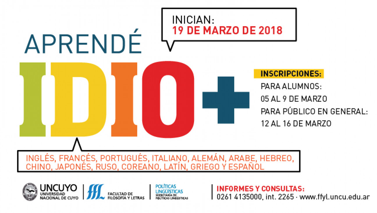 imagen Inscripciones abiertas para aprender idiomas en el 2018