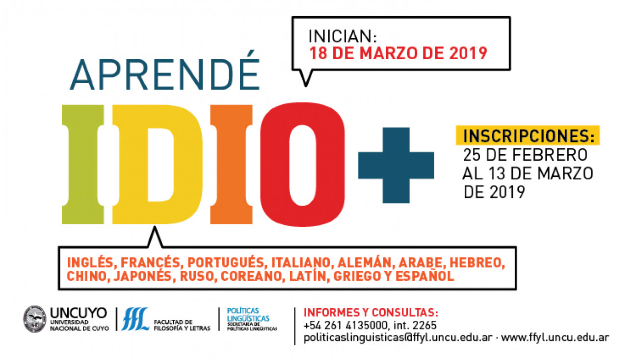 imagen Inscripciones abiertas para aprender idiomas en el 2019