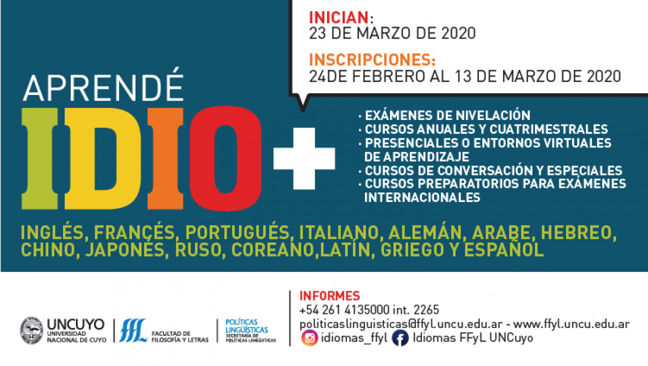 imagen Inscripciones abiertas para aprender idiomas en el 2020