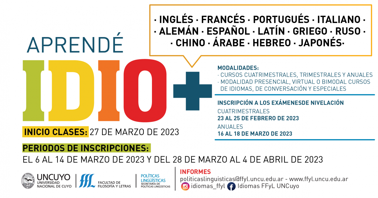 imagen Aprendé idiomas en el 2023: toda la información sobre los cursos anuales y cuatrimestrales