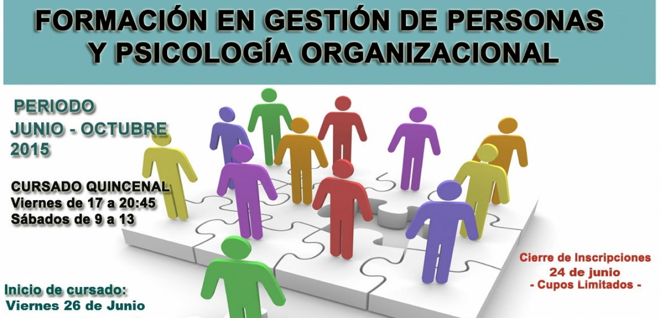 imagen Inscripciones abiertas para el curso "Formación en Gestión de Personas y Psicología Organizacional"