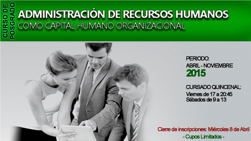 imagen Curso "Administración de Recursos Humanos como Capital Humano Organizacional"