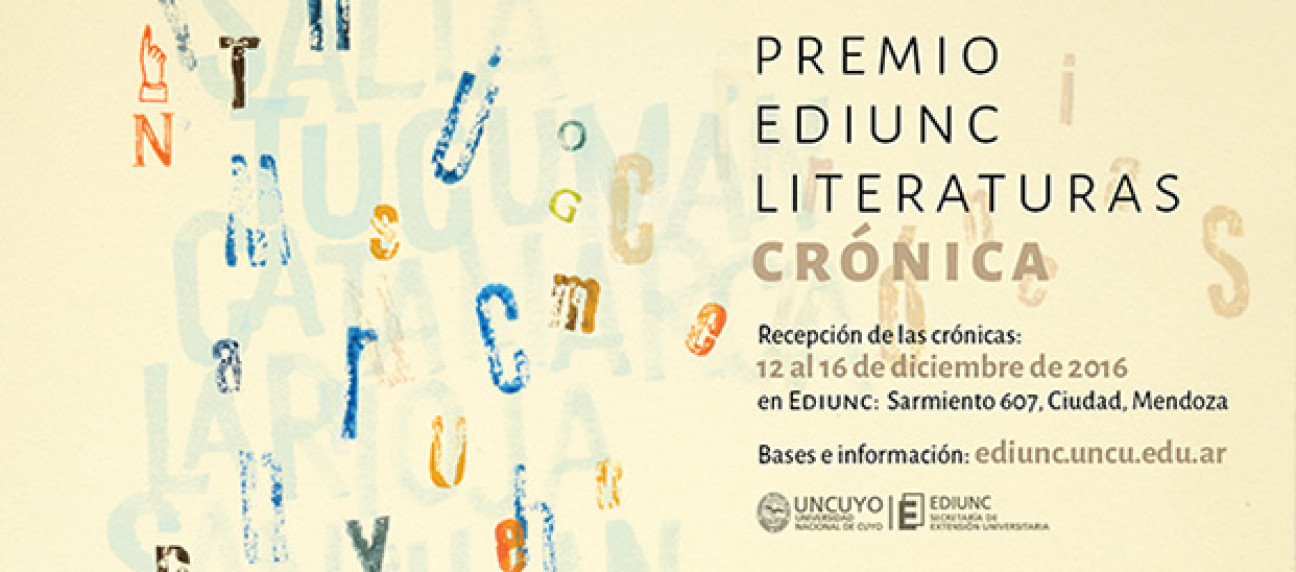 imagen Crónicas inéditas serán el Premio Literaturas de la Ediunc