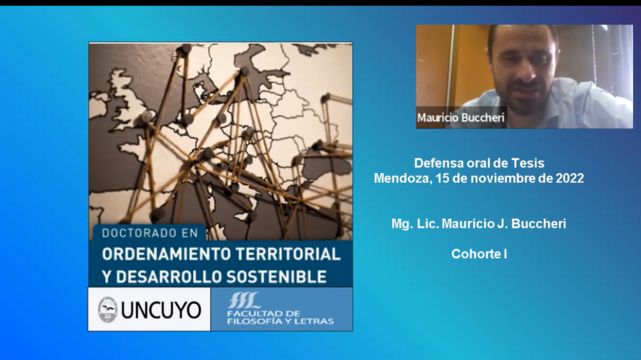 imagen El Lic. Mauricio José Buccheri efectuó la defensa oral de su tesis de doctorado